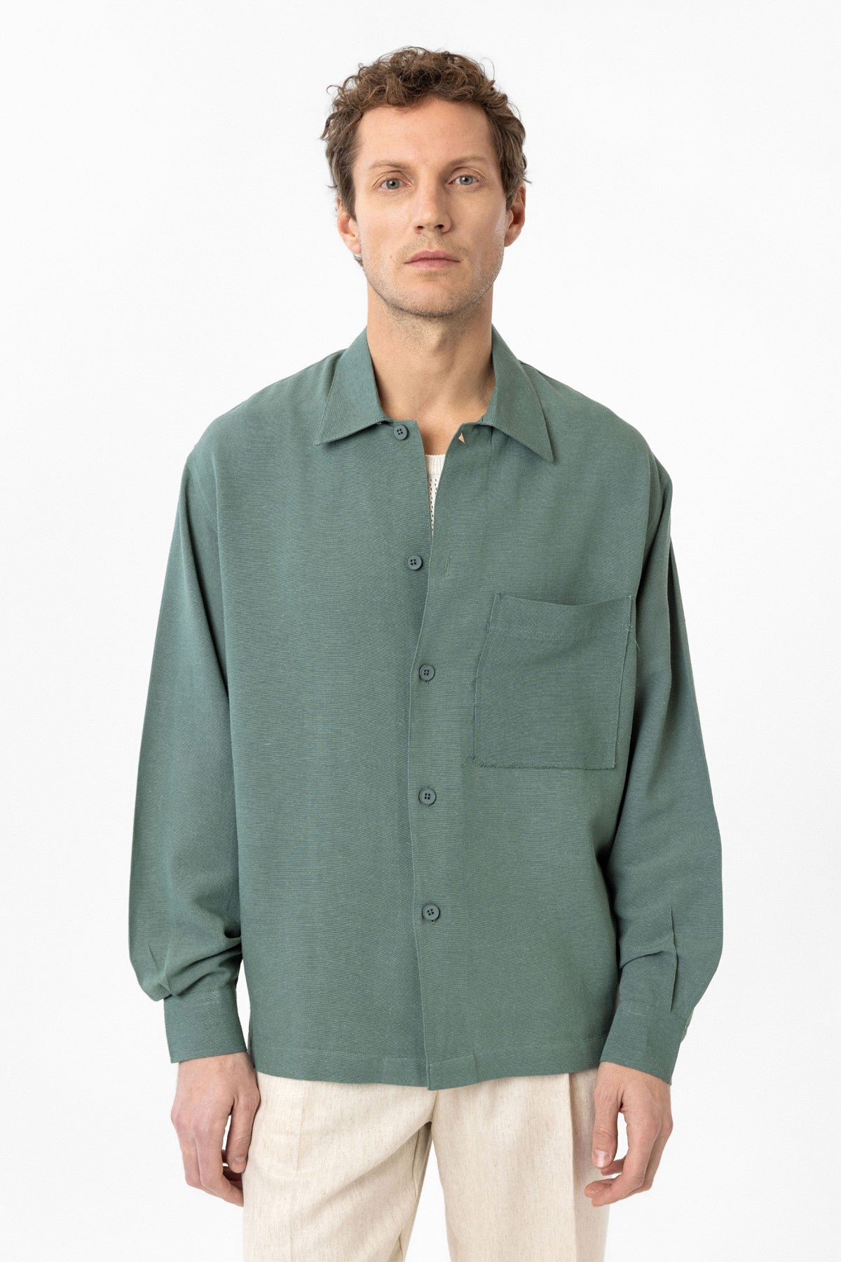 Antioch Linen-Blend Relaxed-Fit Men's Shirt