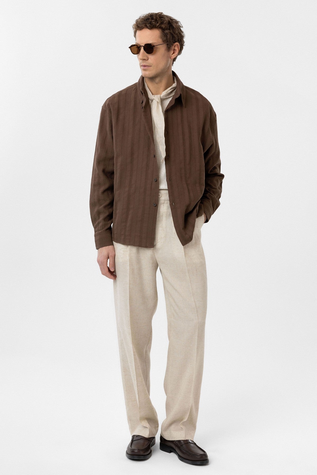 Antioch Textured Jacquard Cotton Men's Shirt