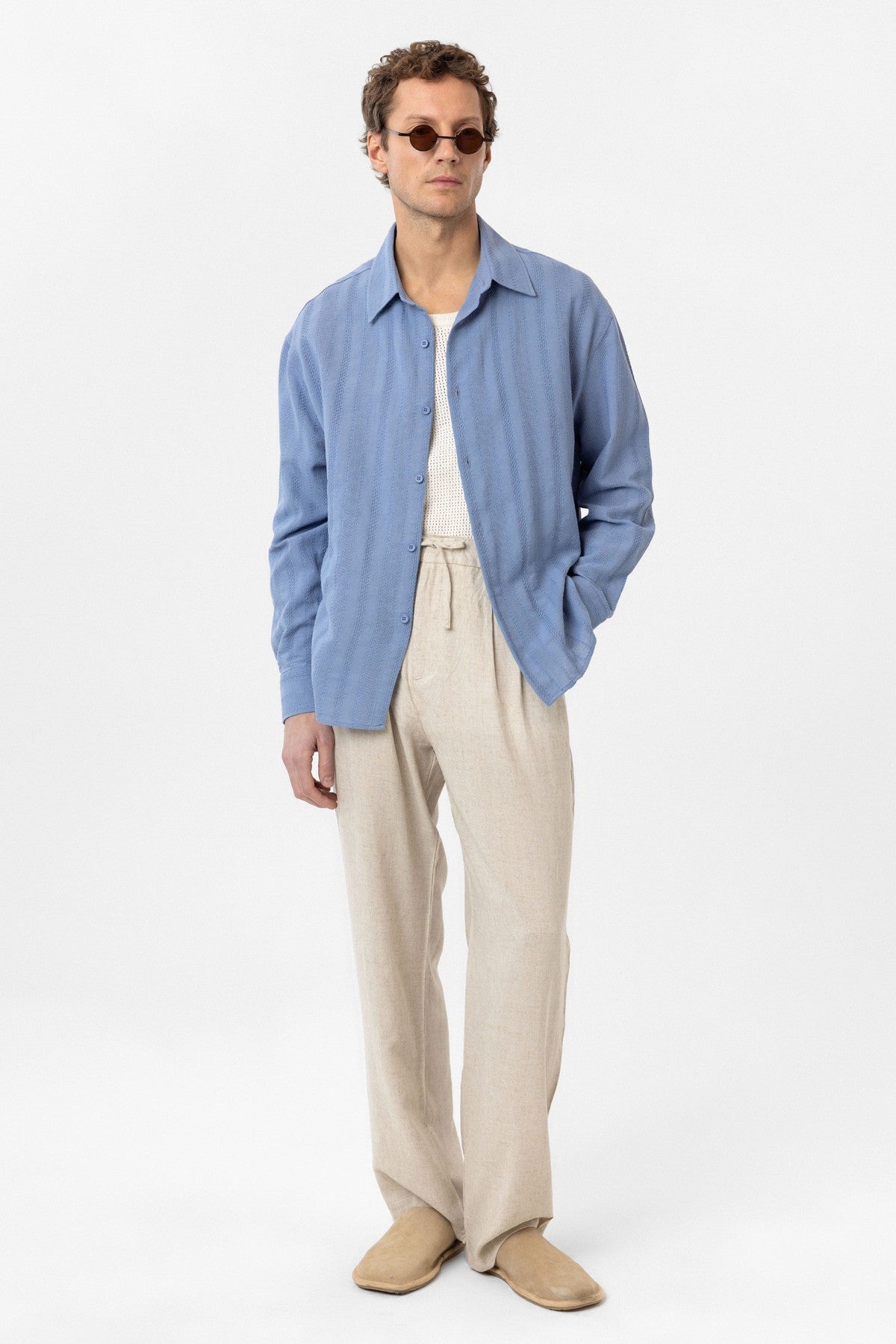 Antioch Textured Jacquard Cotton Men's Shirt