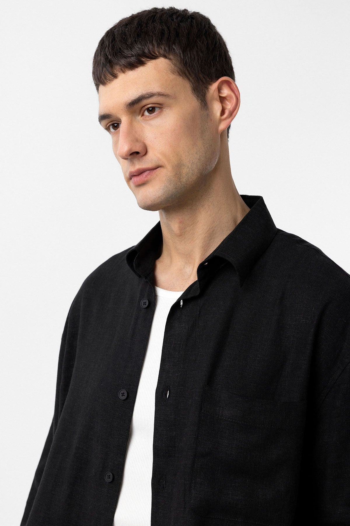 Men's Relaxed-Fit Shirt with Linen Blend