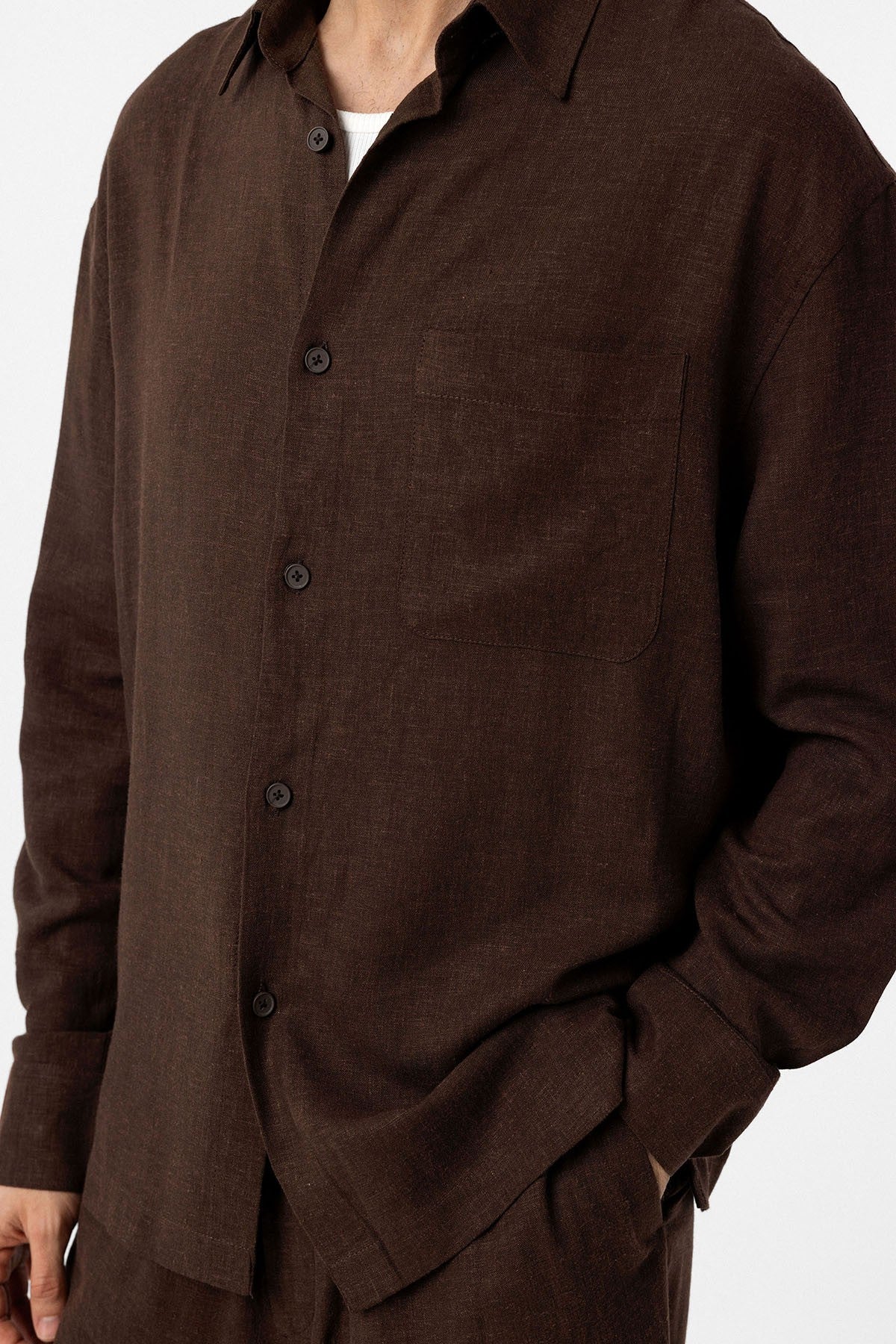 Men's Relaxed-Fit Shirt with Linen Blend