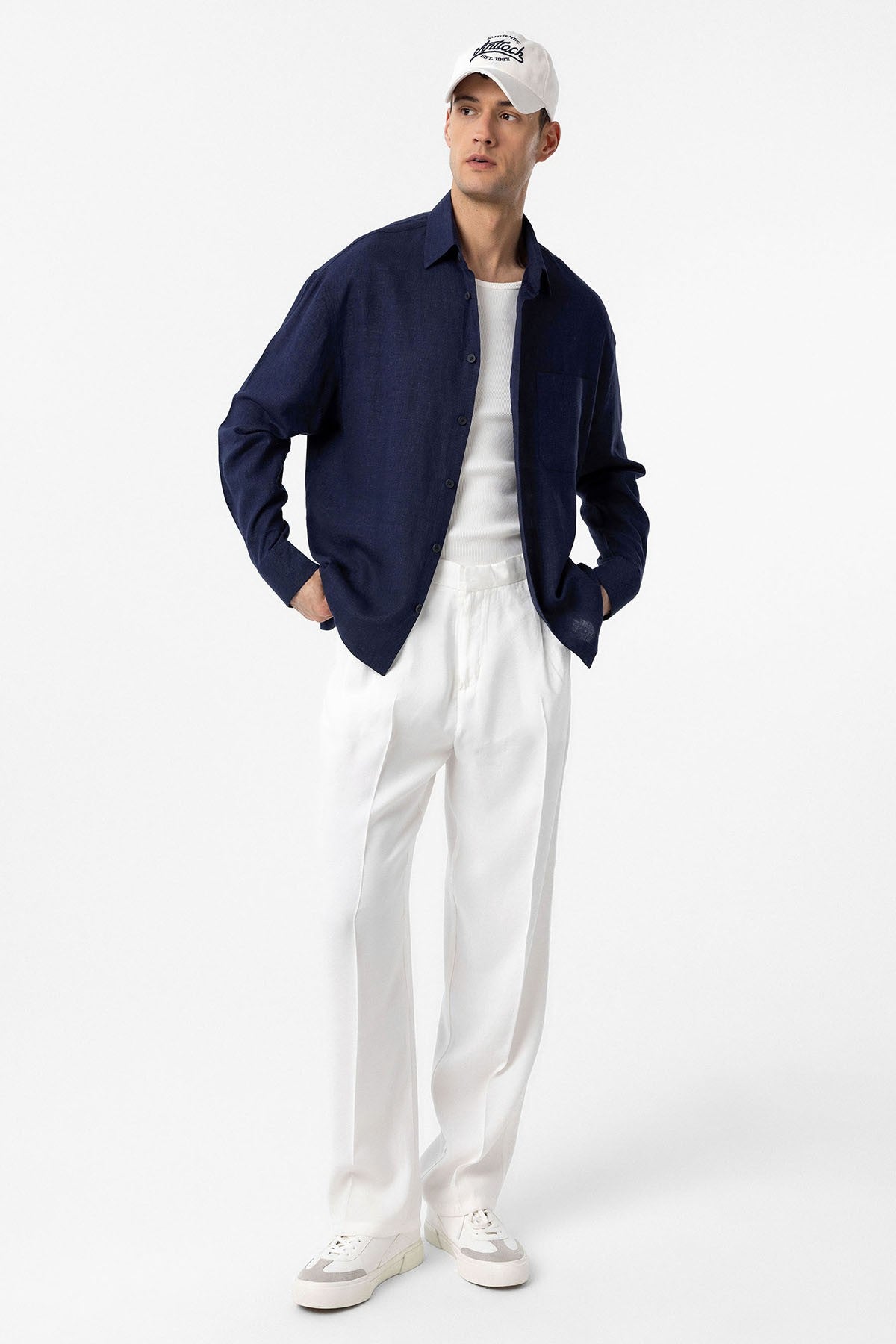 Antioch Linen-Blend Relaxed-Fit Men's Shirt