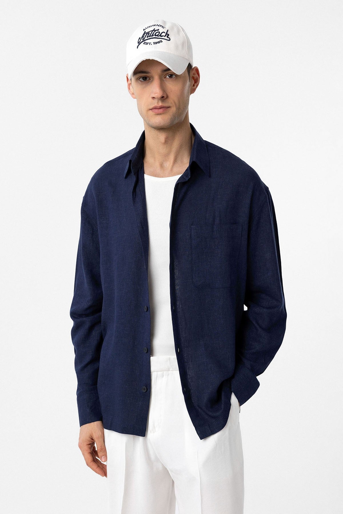 Antioch Linen-Blend Relaxed-Fit Men's Shirt