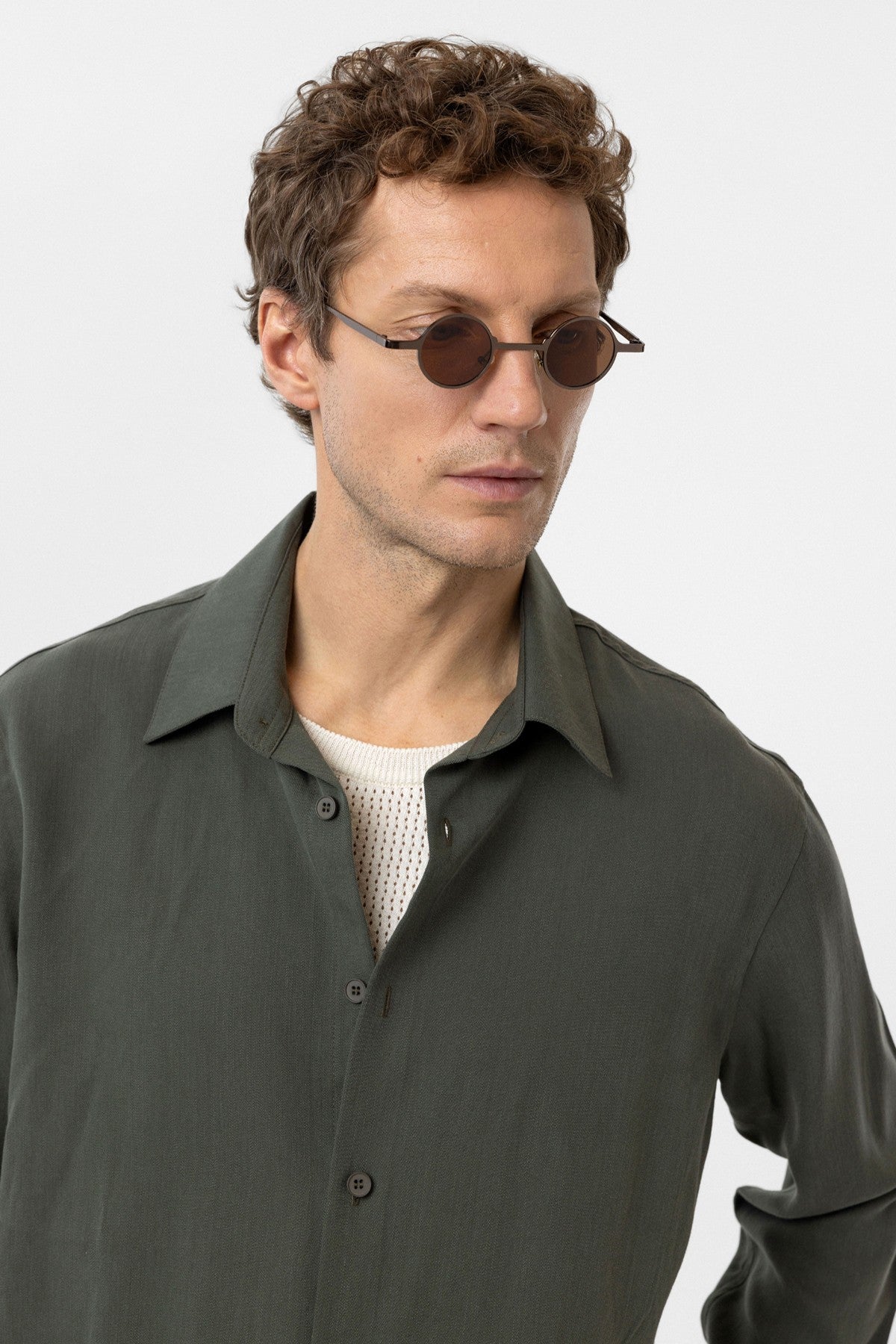 Relax Fit Lyocell Fabric Men's Shirt