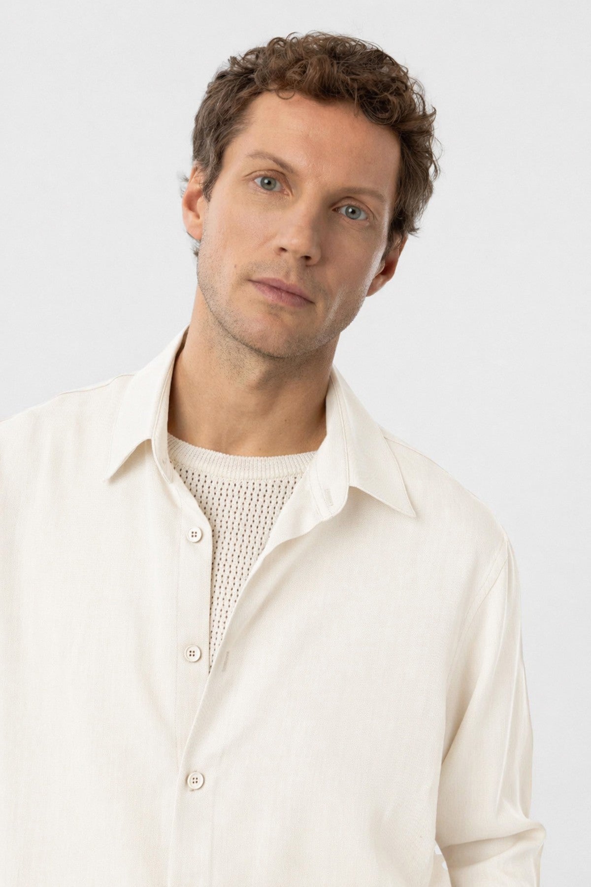 Relax Fit Lyocell Fabric Men's Shirt
