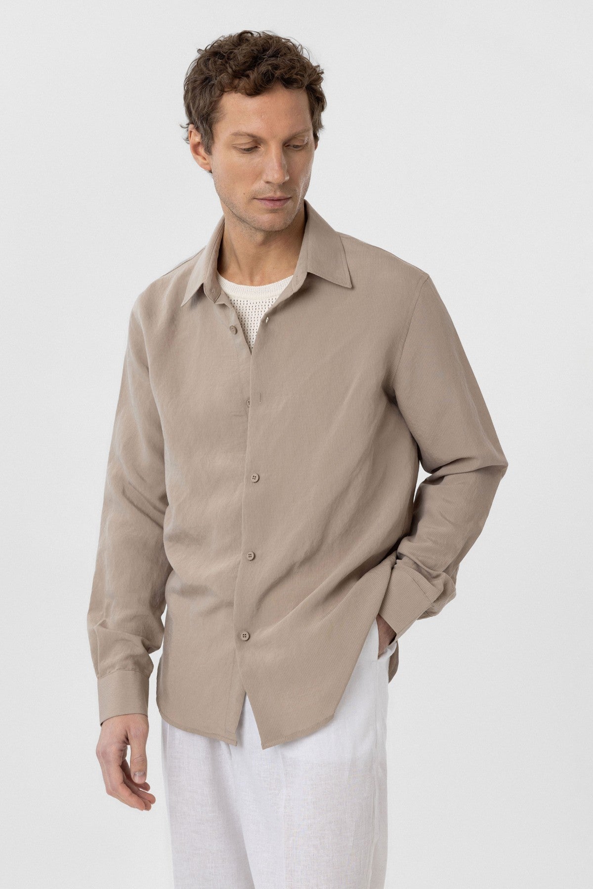 Relax Fit Modal Fabric Men's Shirt