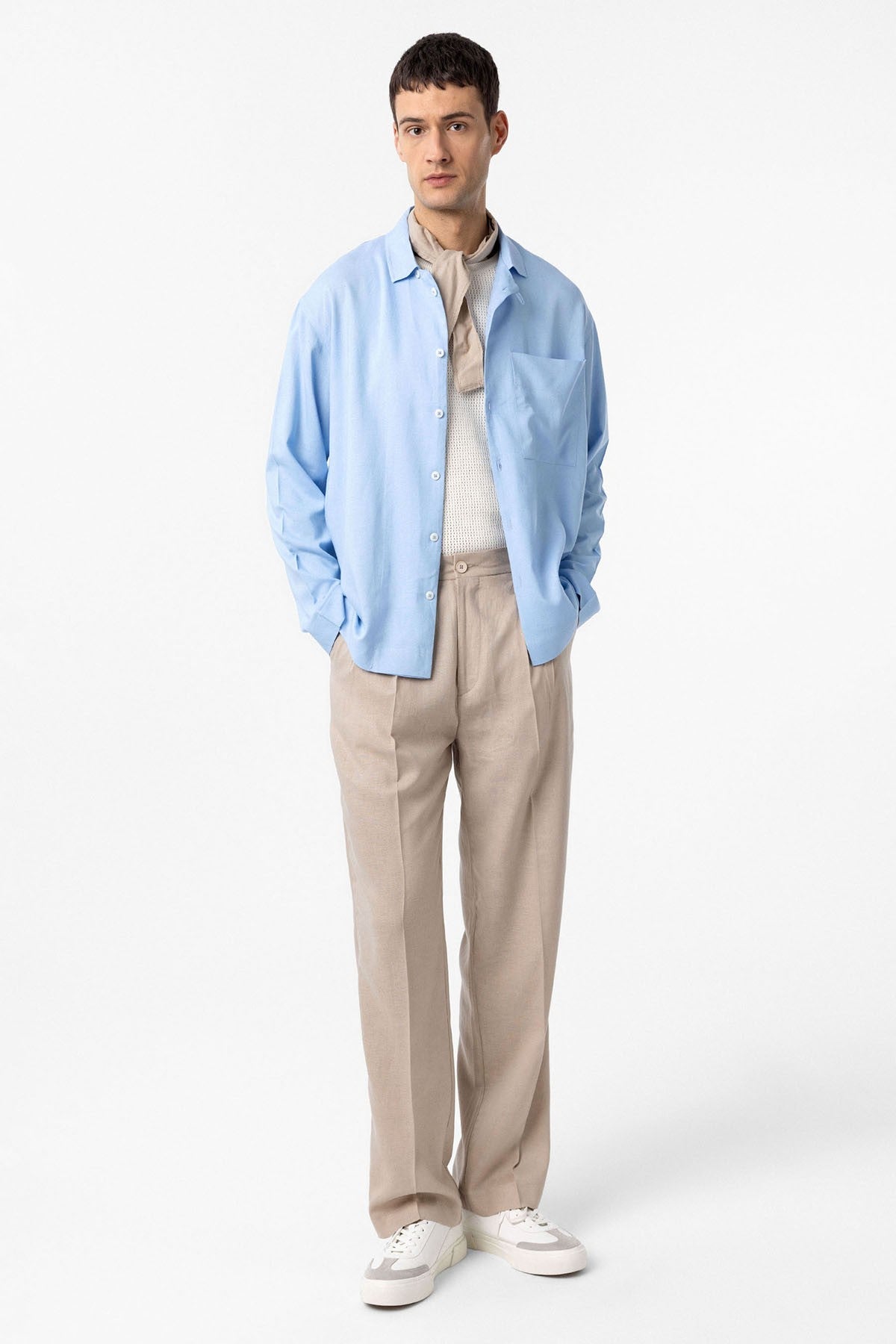 Antioch Linen-Blend Relaxed-Fit Men's Shirt
