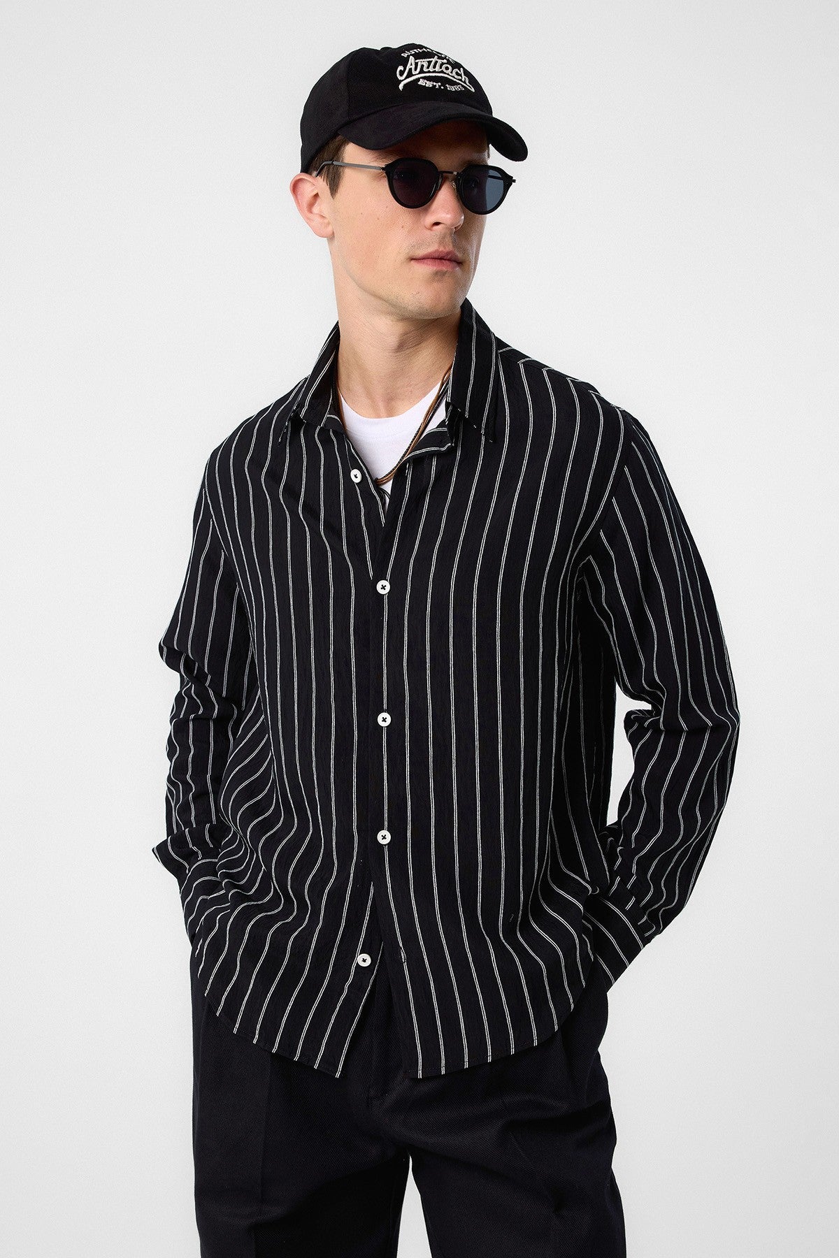 Antioch Relax Fit Striped Men's Shirt