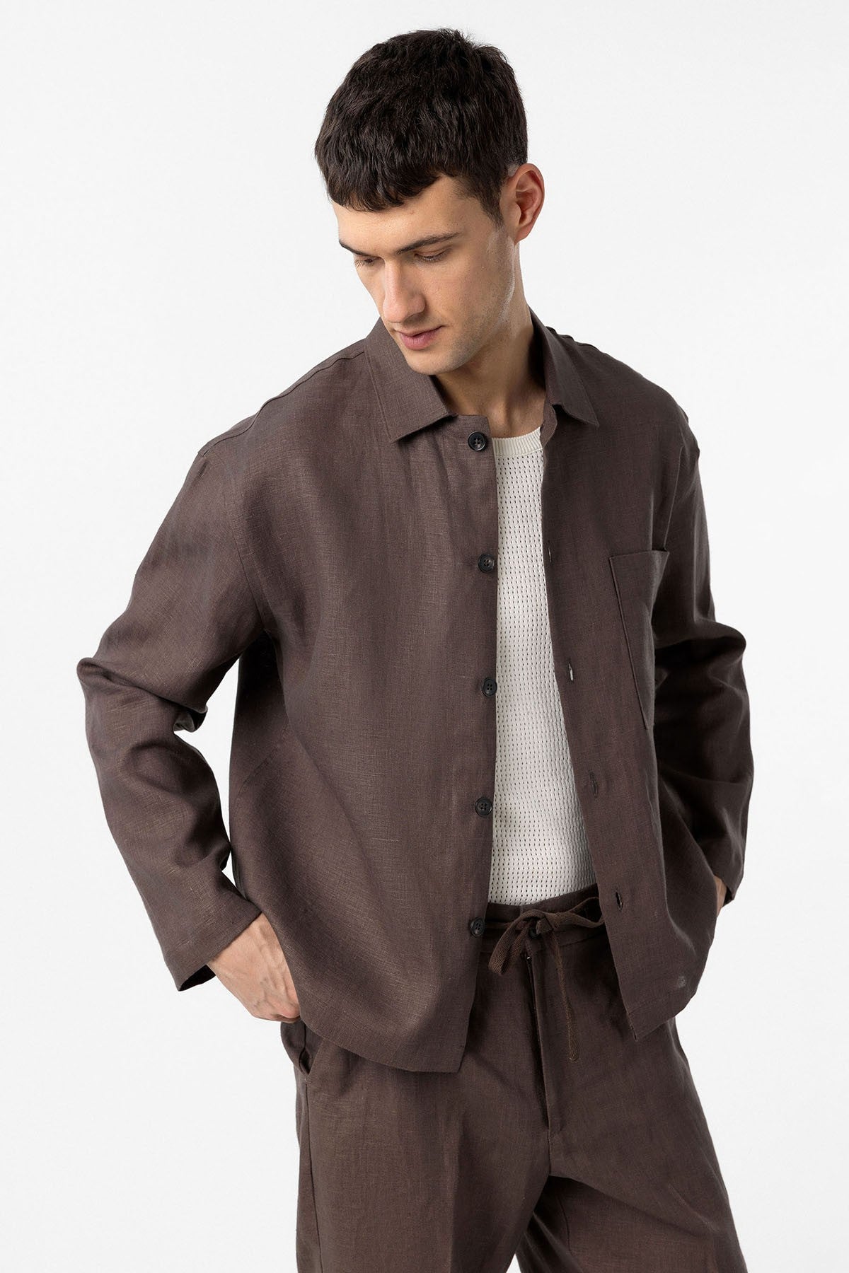 Antioch 100% Linen Relaxed-Fit Men's Lightweight Jacket