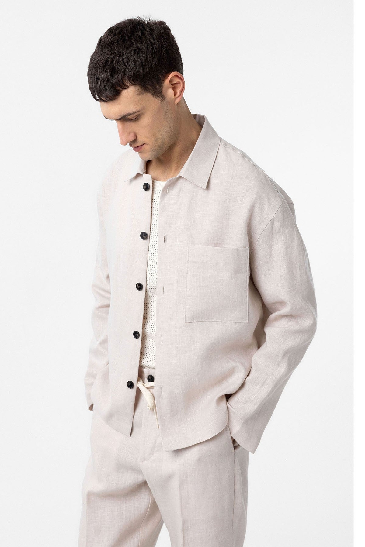 Antioch 100% Linen Relaxed-Fit Men's Lightweight Jacket