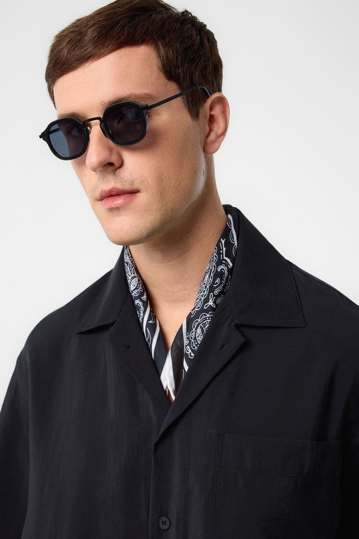 Antioch Apache Collar Modal Fabric Men's Shirt