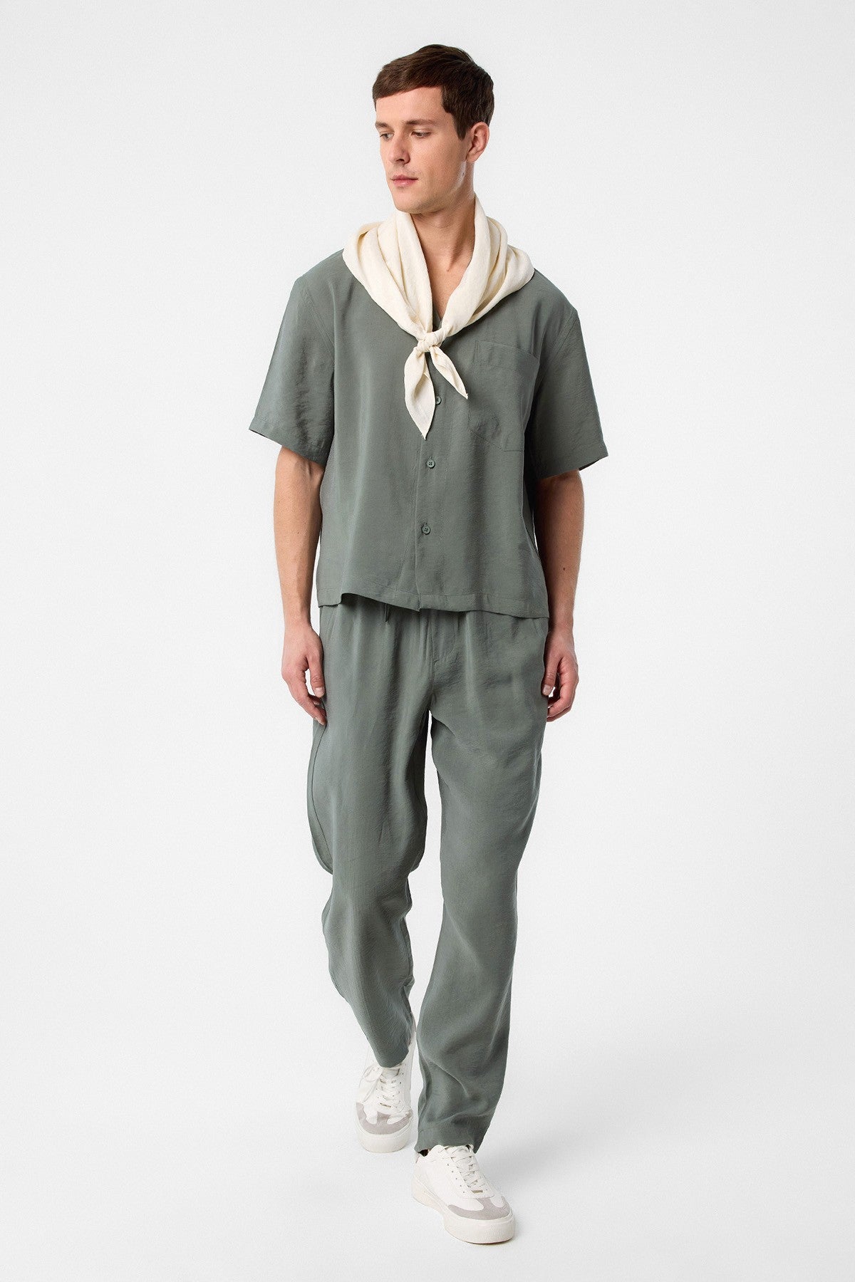 Antioch Apache Collar Modal Fabric Men's Shirt