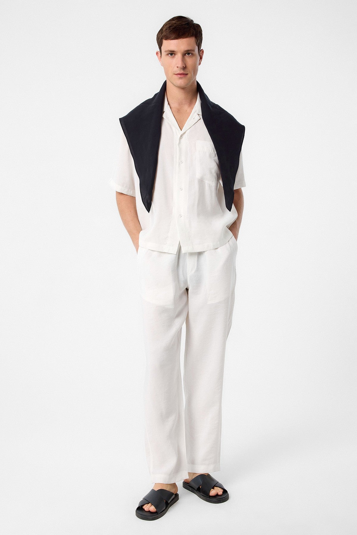Antioch Apache Collar Modal Fabric Men's Shirt