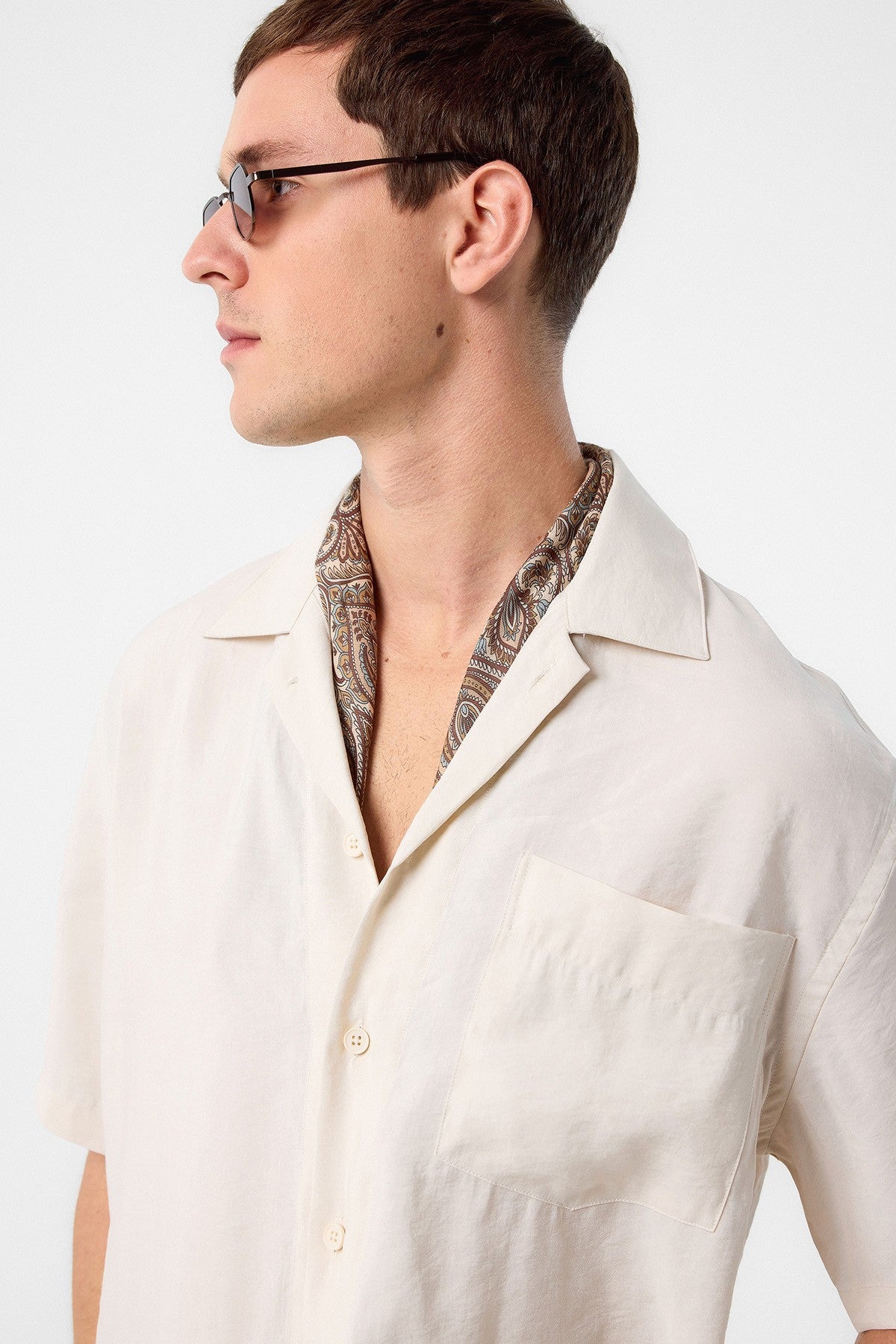 Antioch Apache Collar Modal Fabric Men's Shirt
