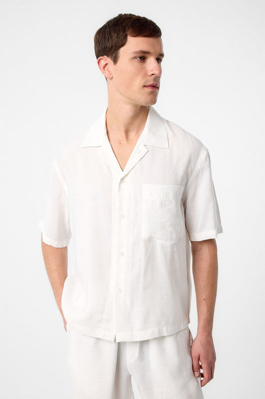 Antioch Apache Collar Modal Fabric Men's Shirt