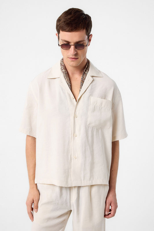 Antioch Apache Collar Modal Fabric Men's Shirt