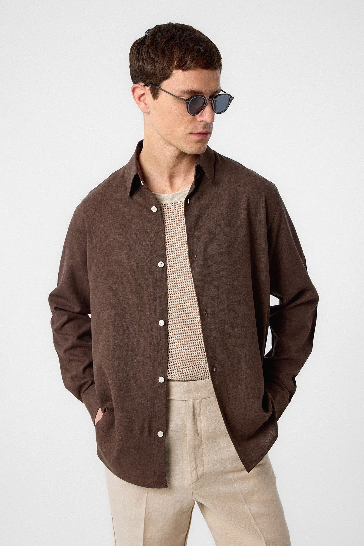 Antioch Relax Fit Men's Linen-Blend Shirt