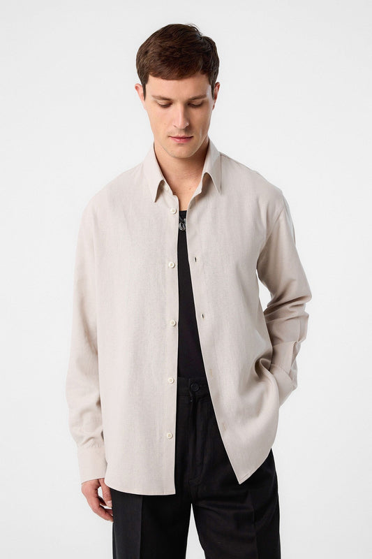 Antioch Relax Fit Men's Linen-Blend Shirt