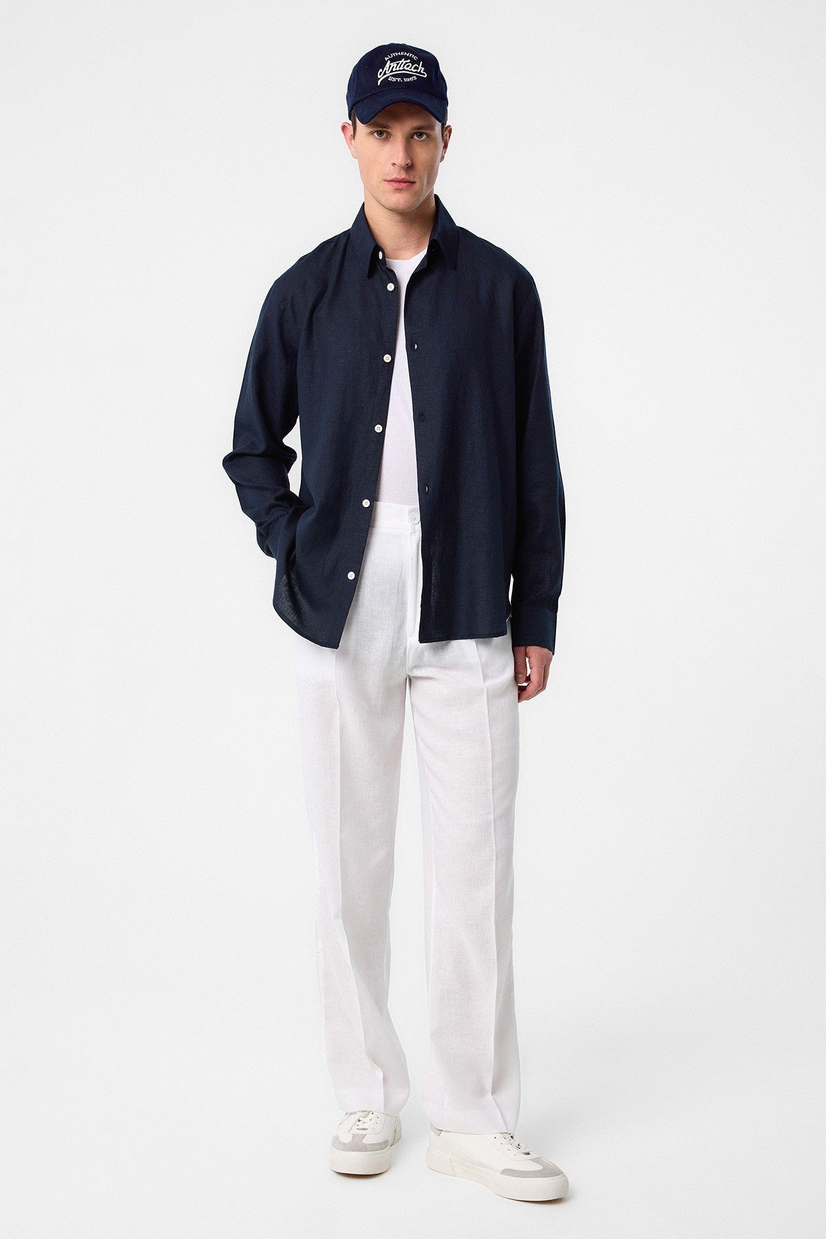 Antioch Relax Fit Men's Linen-Blend Shirt