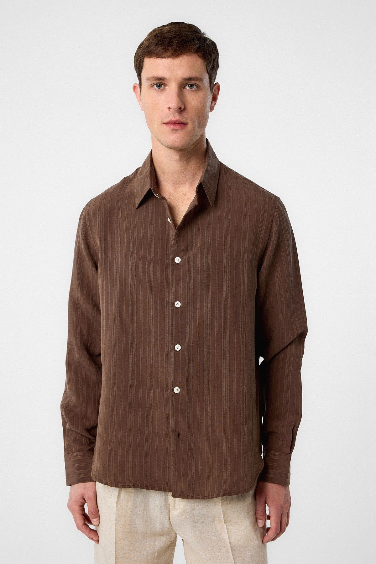 Antioch Striped and Textured Men's Shirt
