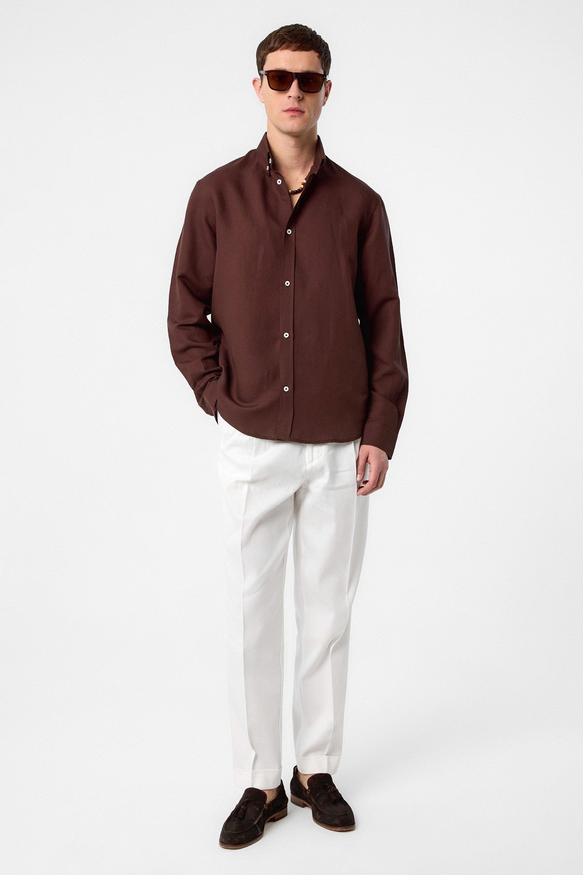 Antioch Men's Linen-Blend Button-Down Shirt