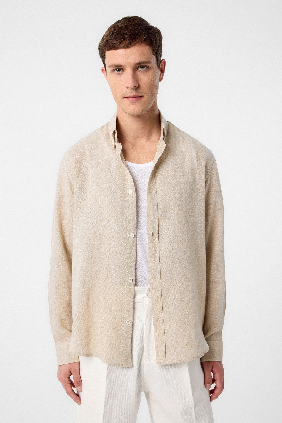 Antioch Men's Linen-Blend Button-Down Shirt