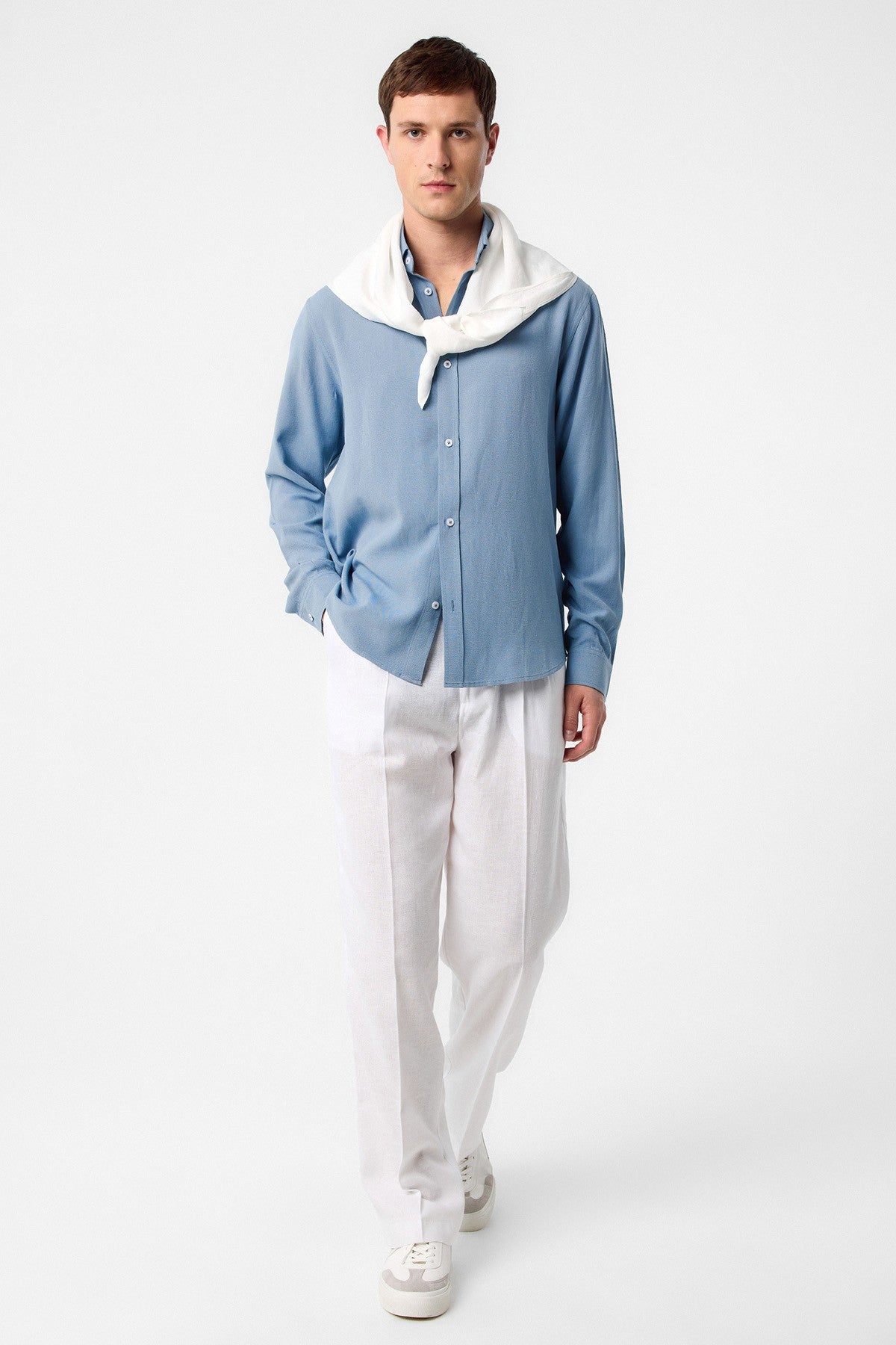 Antioch Men's Linen-Blend Button-Down Shirt