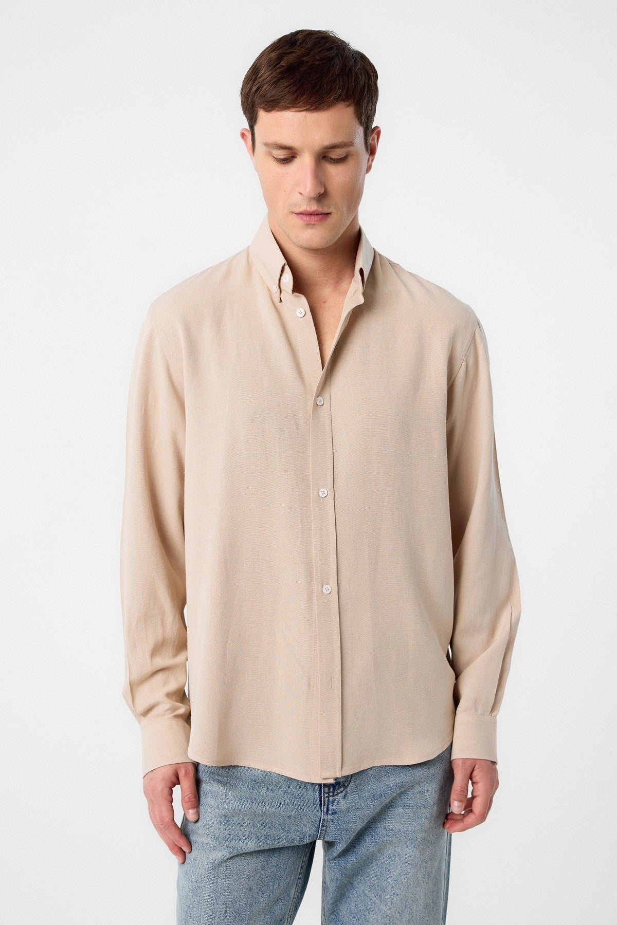 Antioch Men's Linen-Blend Button-Down Shirt