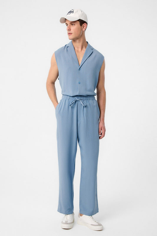 Antioch Linen-Blend Sleeveless Men's Shirt