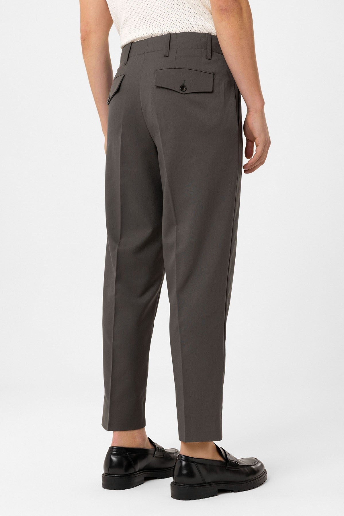High-Waisted Straight-Fit Men's Pants