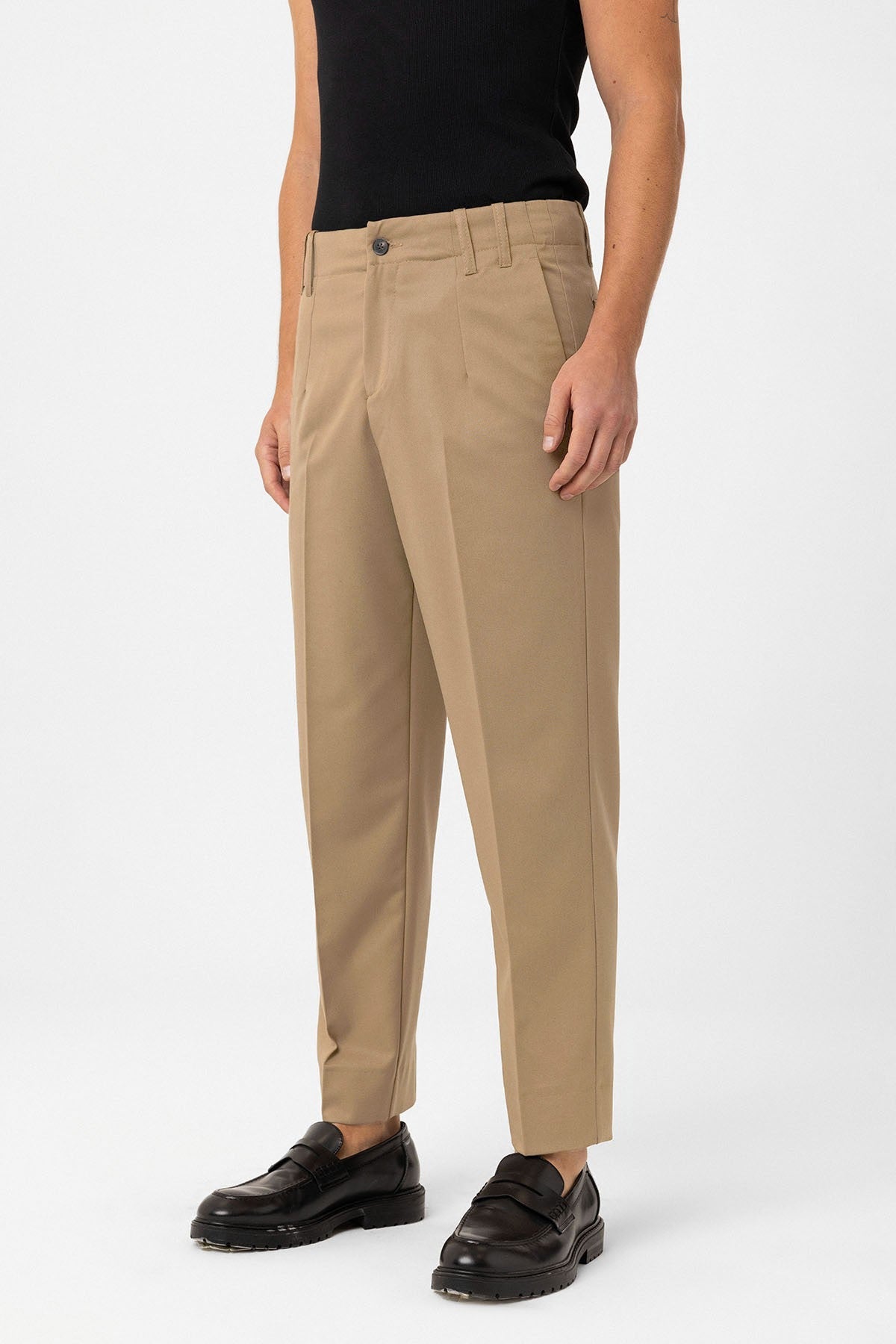 High-Waisted Straight-Fit Men's Pants