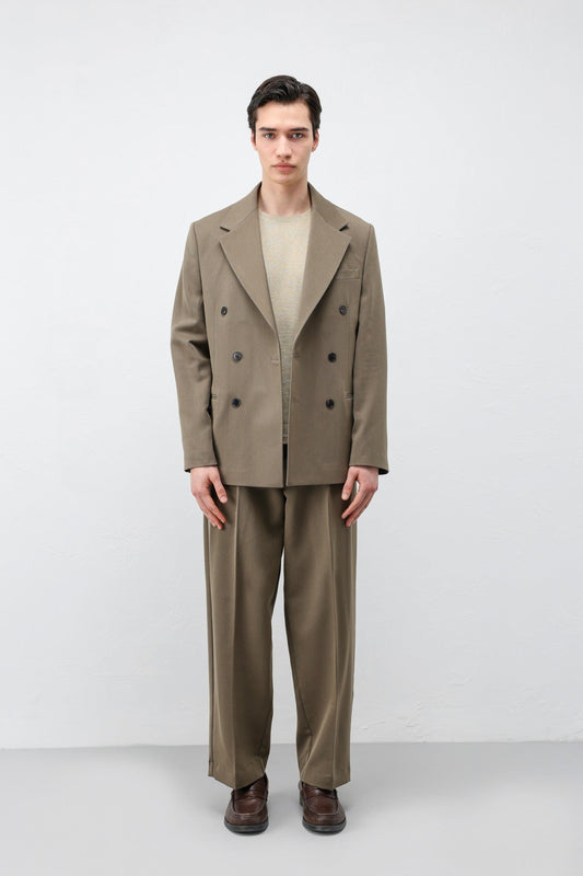 Antioch Yüksel Bel Relax Fit Pleated Men's Pants