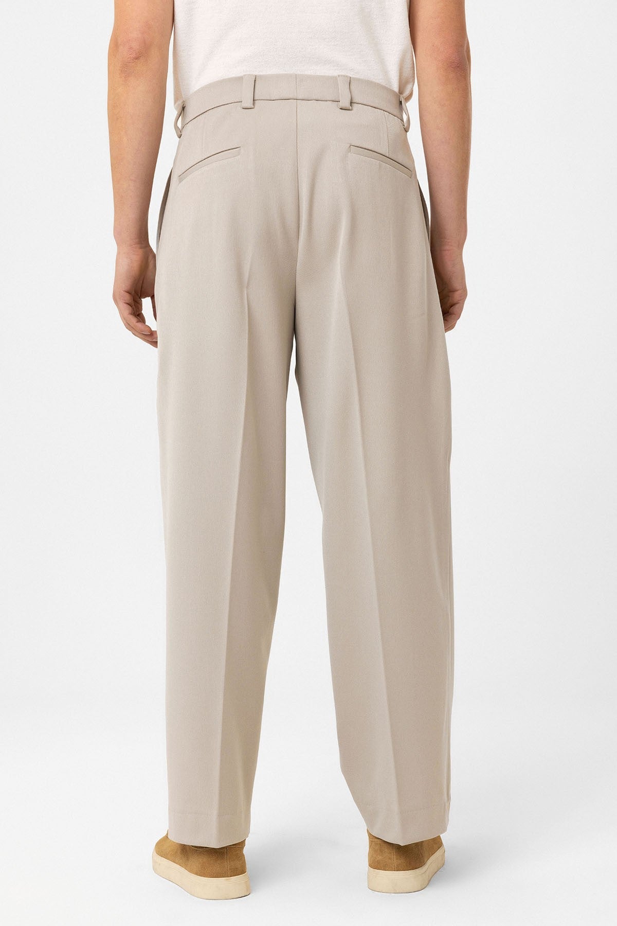 Antioch Yüksel Bel Relax Fit Pleated Men's Pants