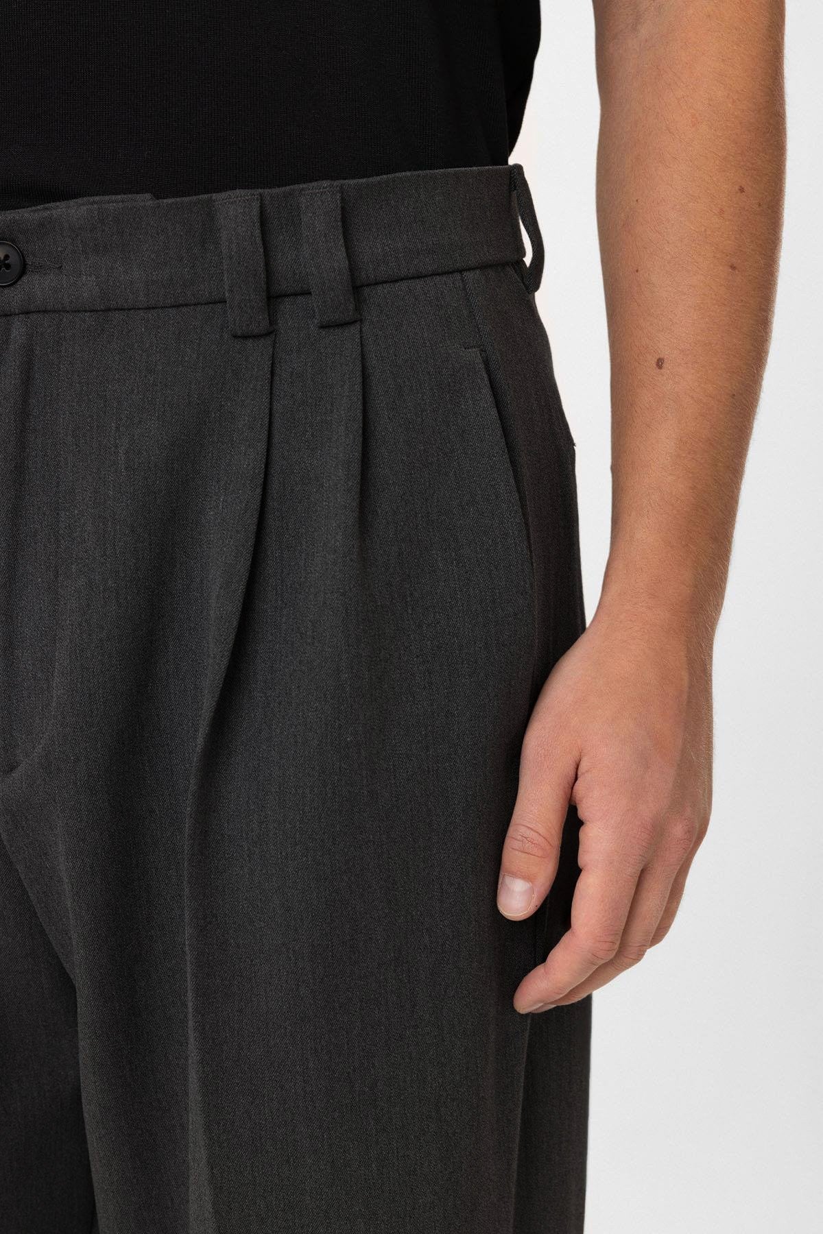 Antioch Yüksel Bel Relax Fit Pleated Men's Pants