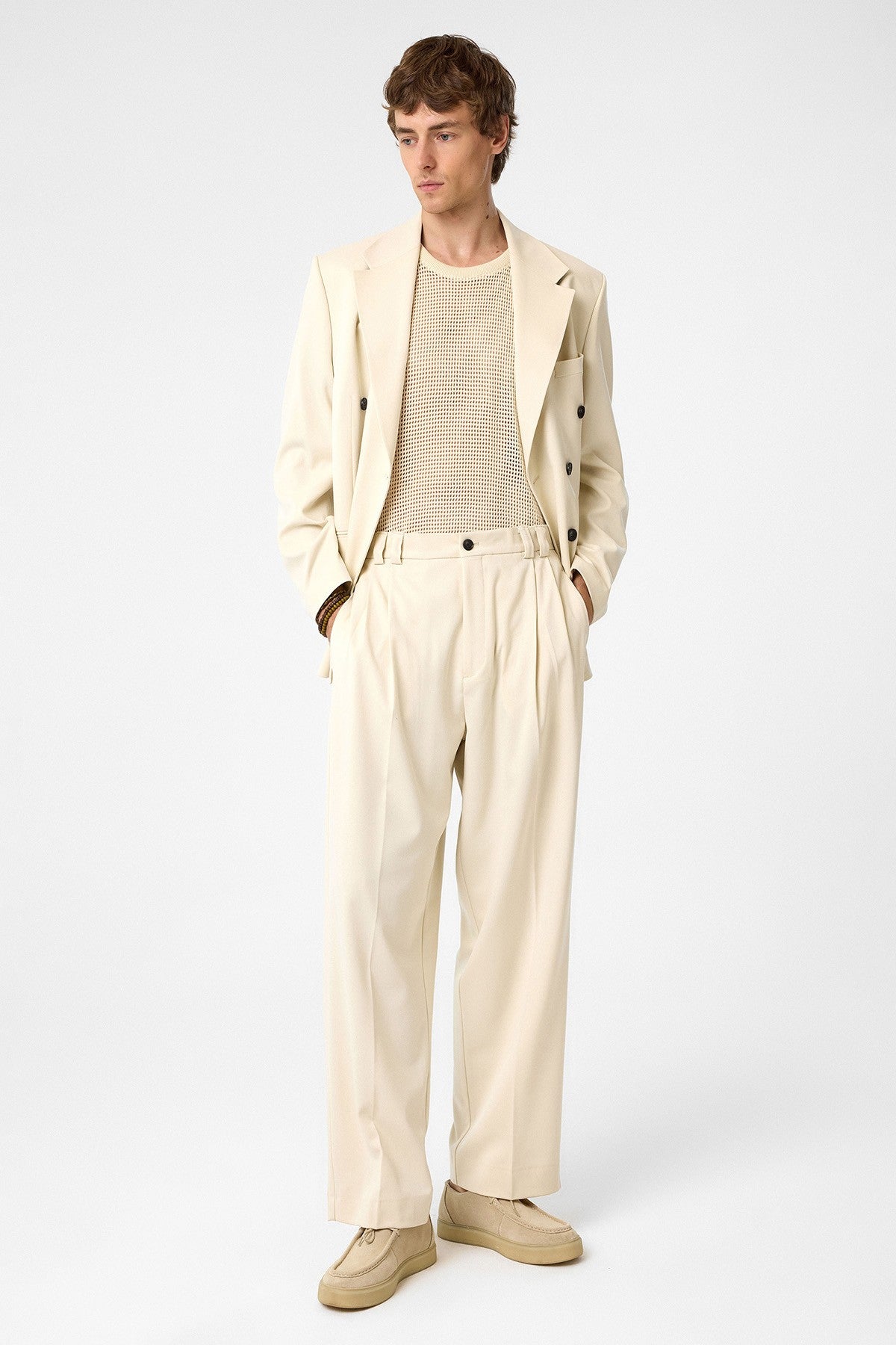 Antioch Yüksel Bel Relax Fit Pleated Men's Pants
