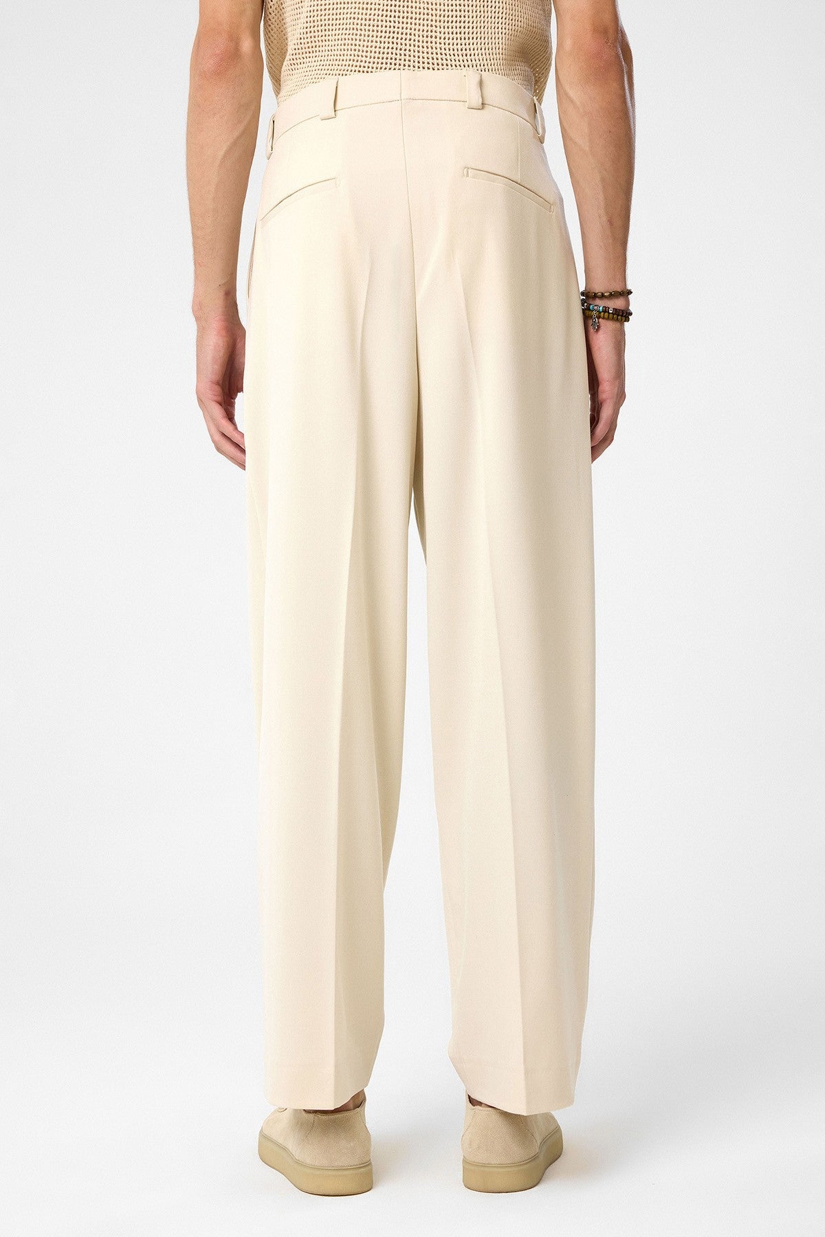 Antioch Yüksel Bel Relax Fit Pleated Men's Pants