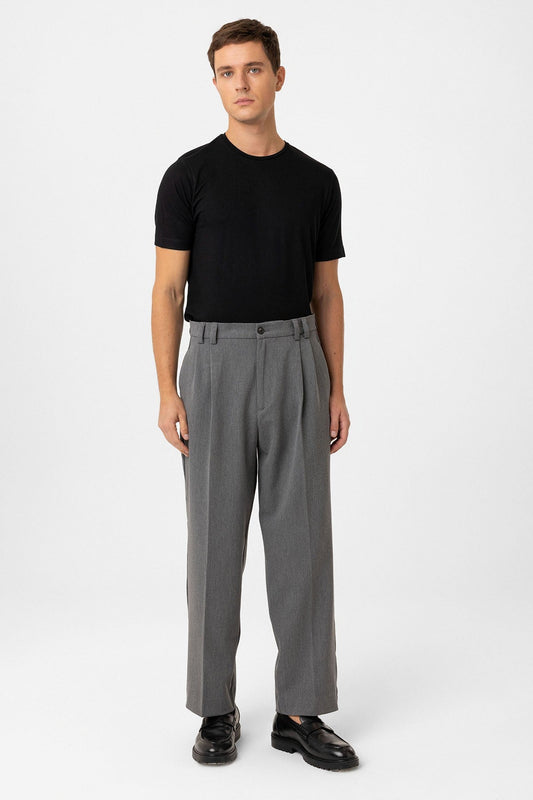 Antioch Yüksel Bel Relax Fit Pleated Men's Pants