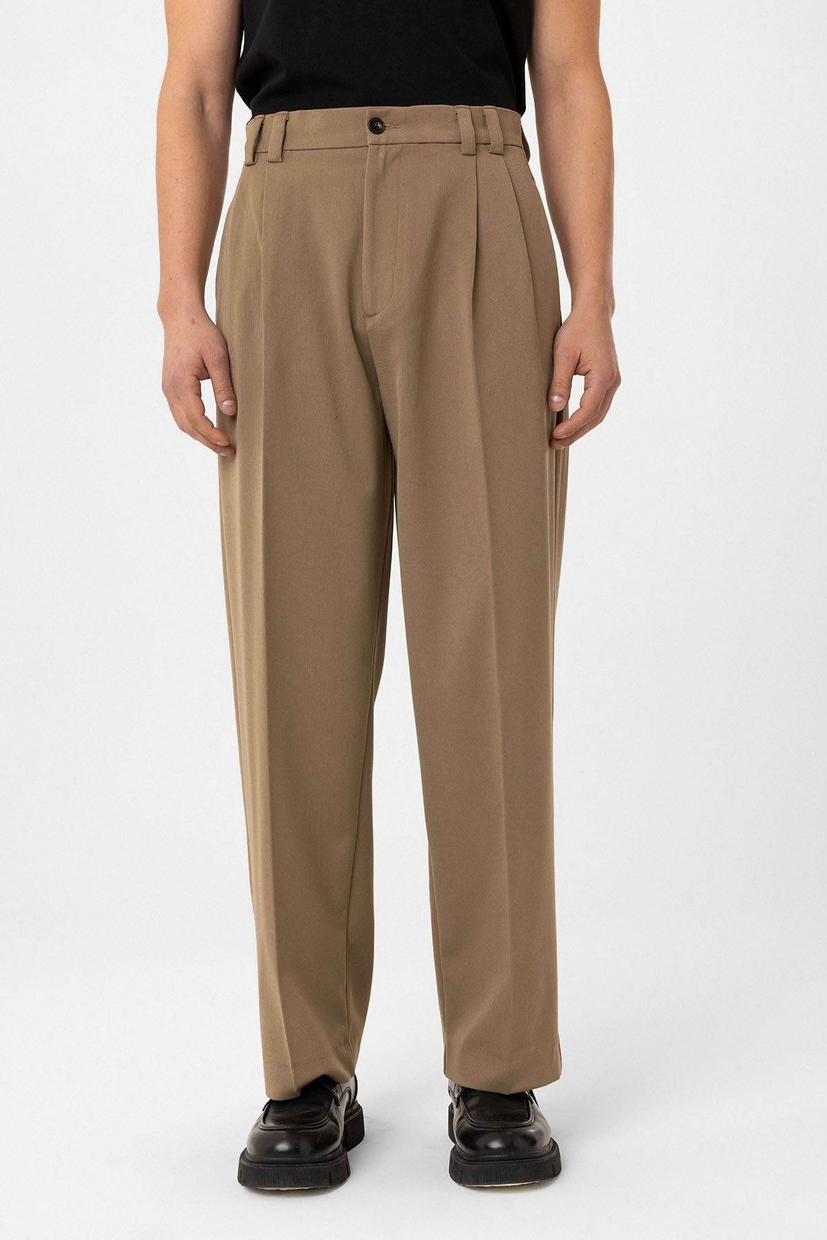 Antioch Yüksel Bel Relax Fit Pleated Men's Pants