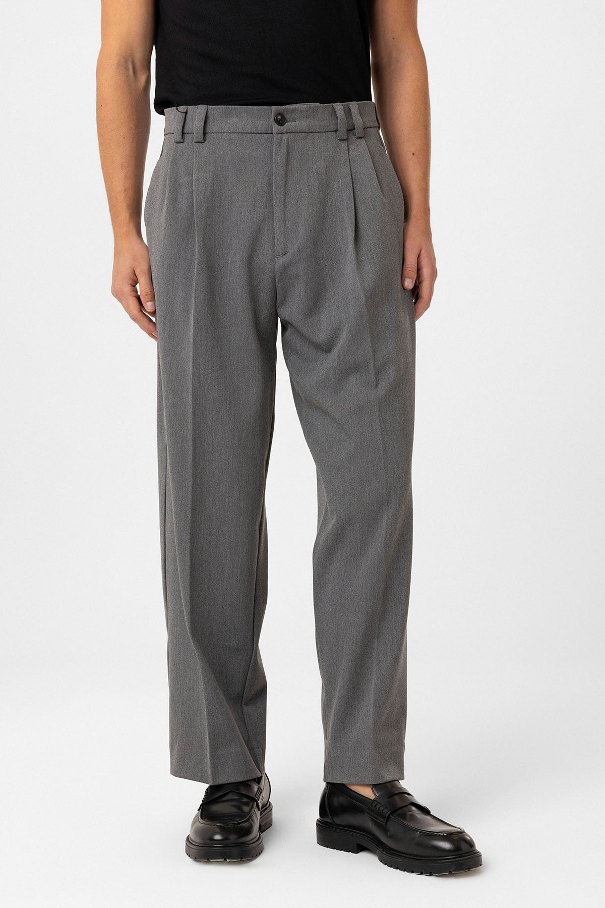 Antioch Yüksel Bel Relax Fit Pleated Men's Pants