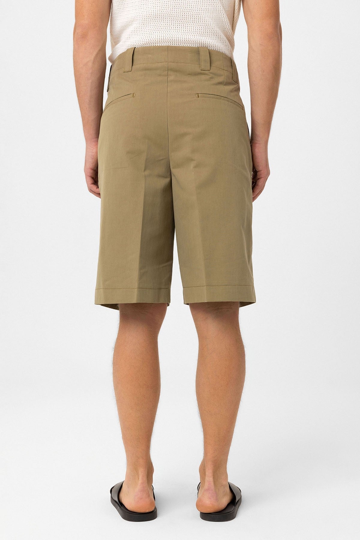 Antioch High-Waisted Pleated Relaxed Bermuda Shorts for Men
