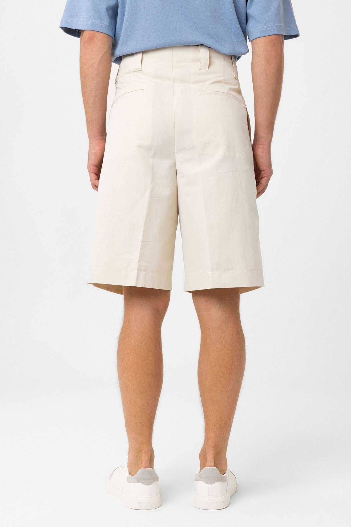 Antioch High-Waisted Pleated Relaxed Bermuda Shorts for Men