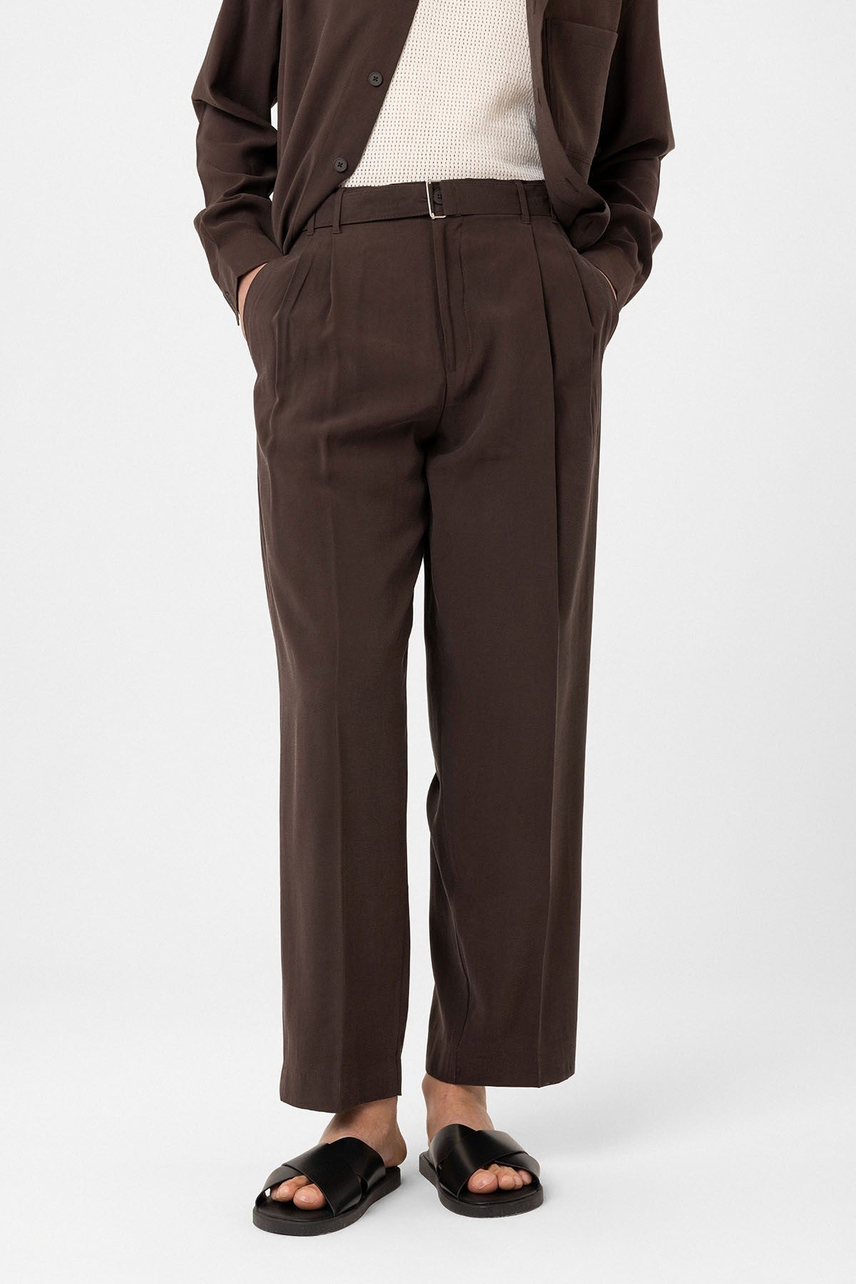 Antioch Modal Fabric Relaxed-Fit Men's Pants with a Belt