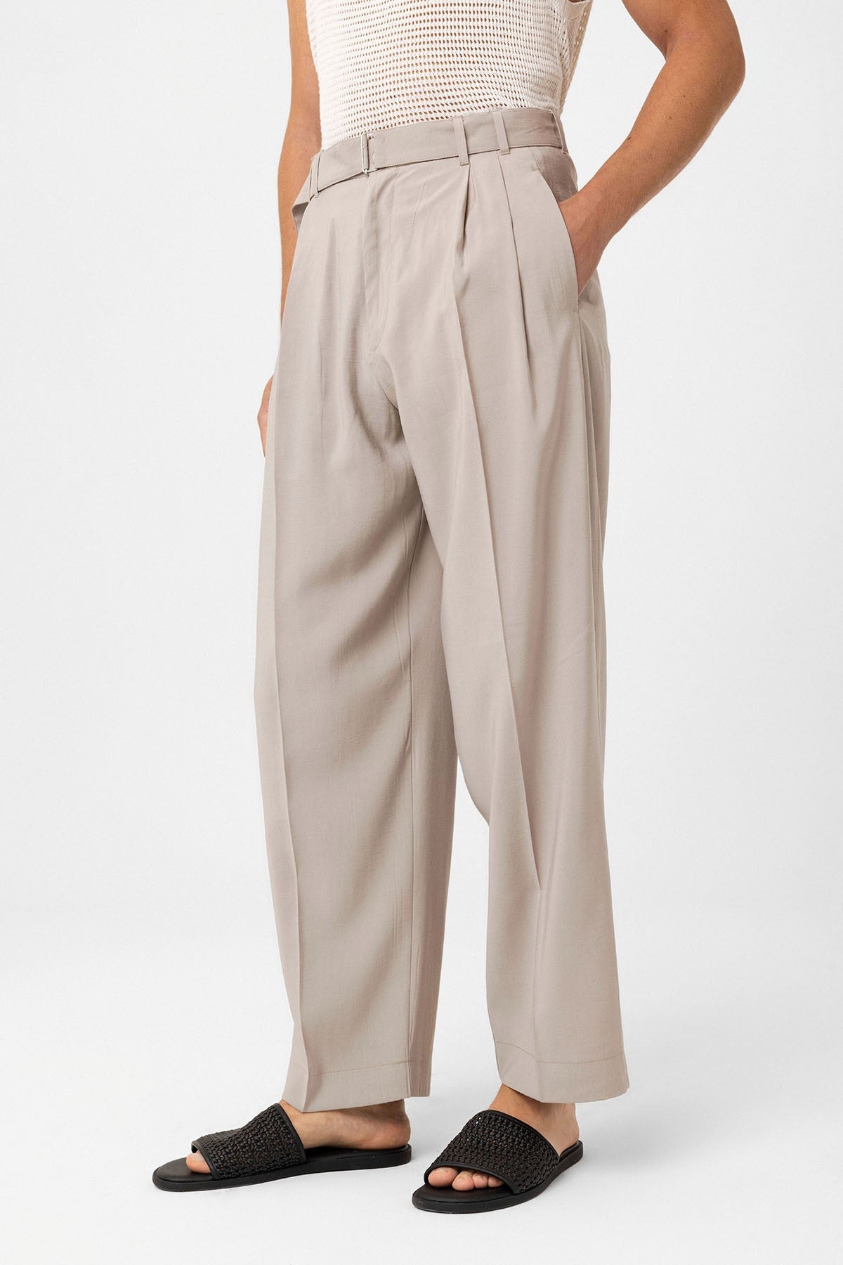 Antioch Modal Fabric Relaxed-Fit Men's Pants with a Belt