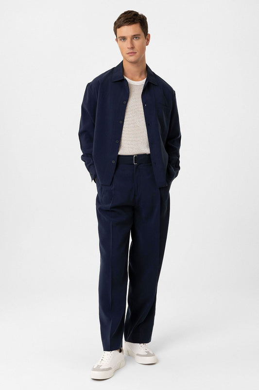 Antioch Modal Fabric Relaxed-Fit Men's Pants with a Belt