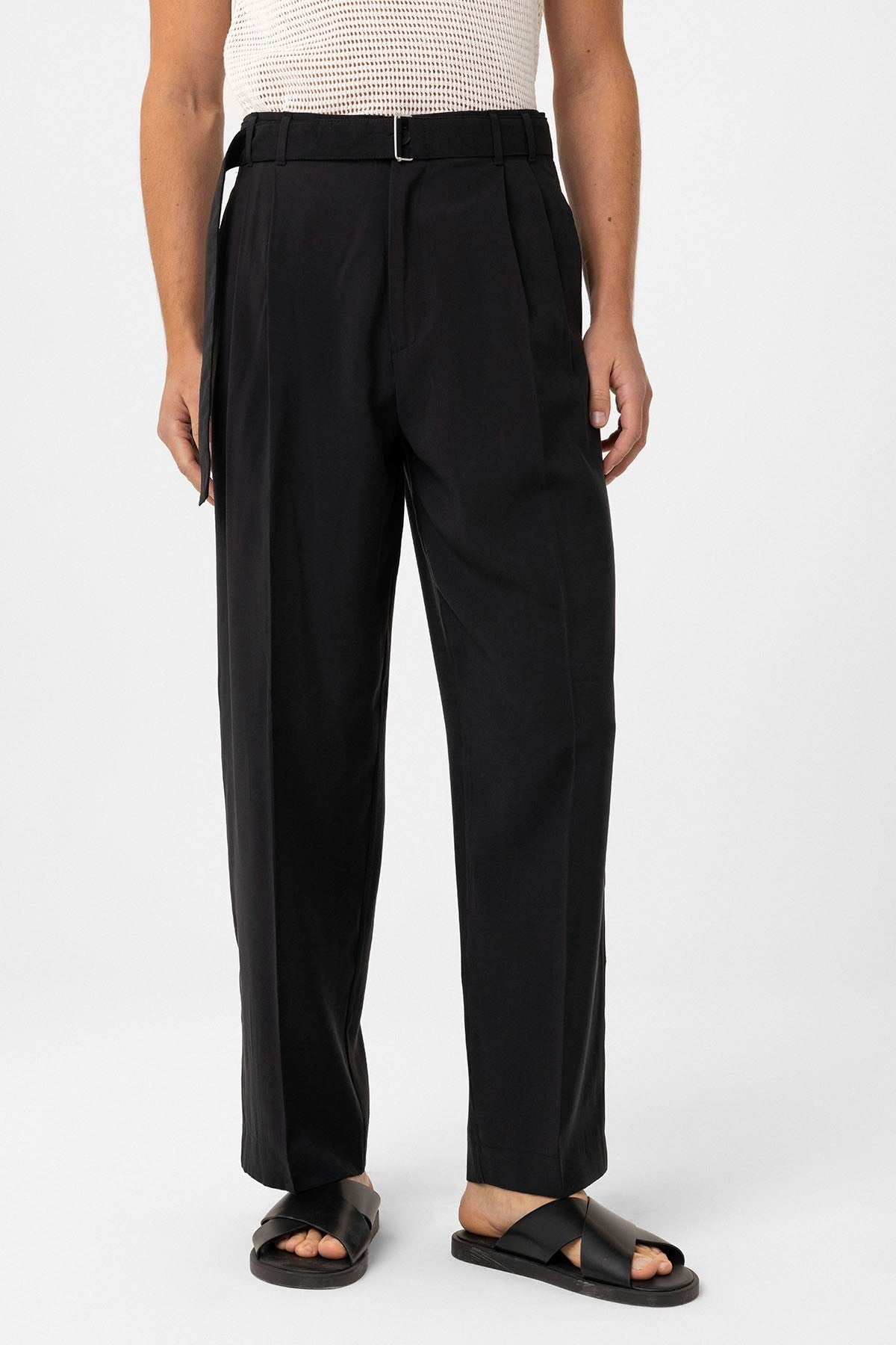 Antioch Modal Fabric Relaxed-Fit Men's Pants with a Belt