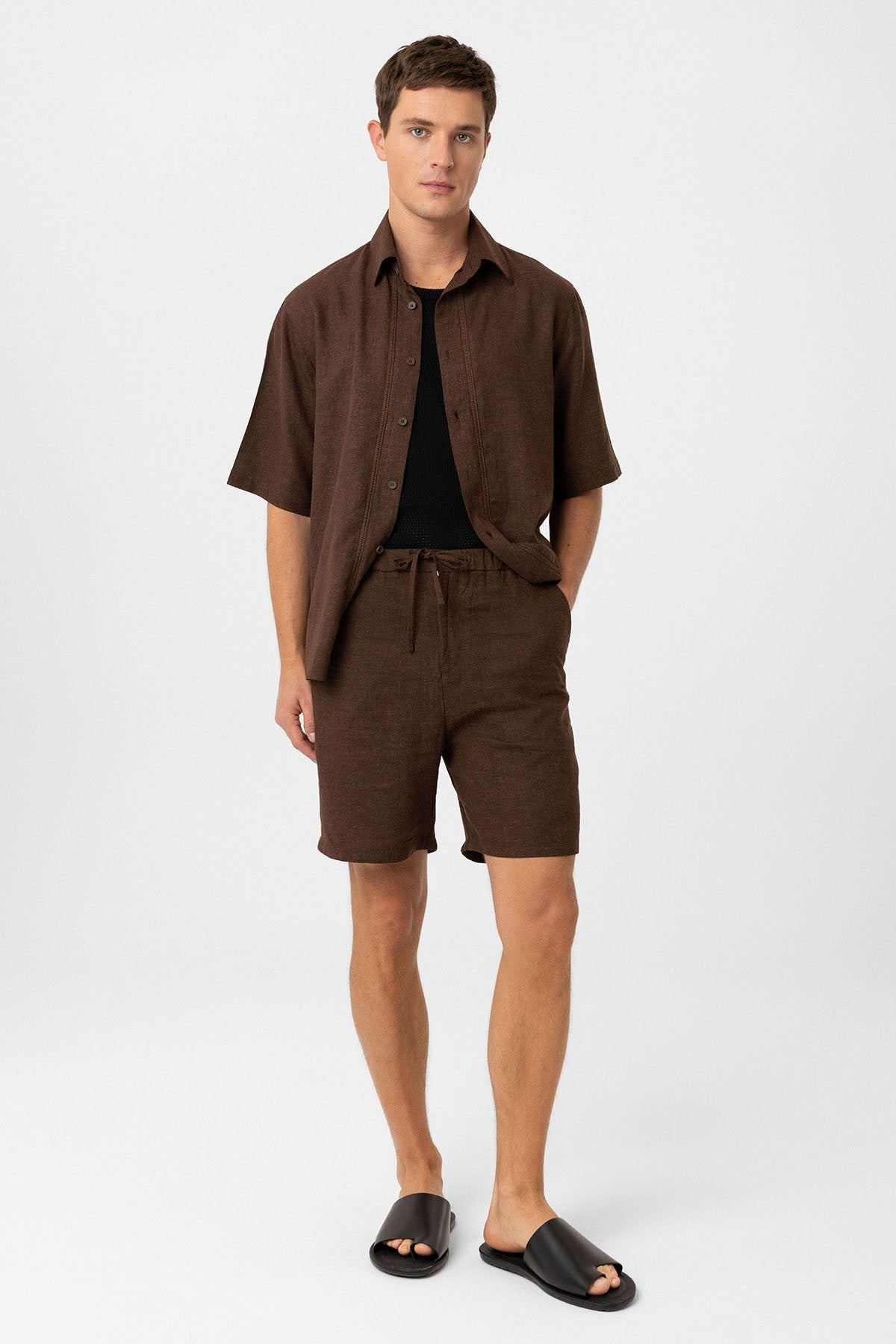 Antioch Men's Linen-Blend Shorts