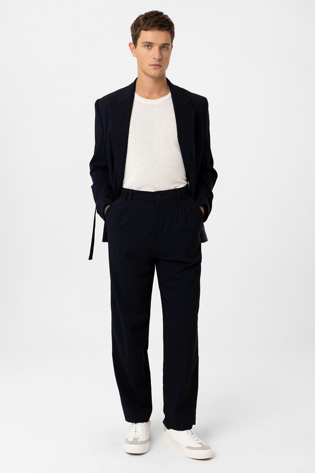 Men's Double-Pleated Baggy-Fit Pants