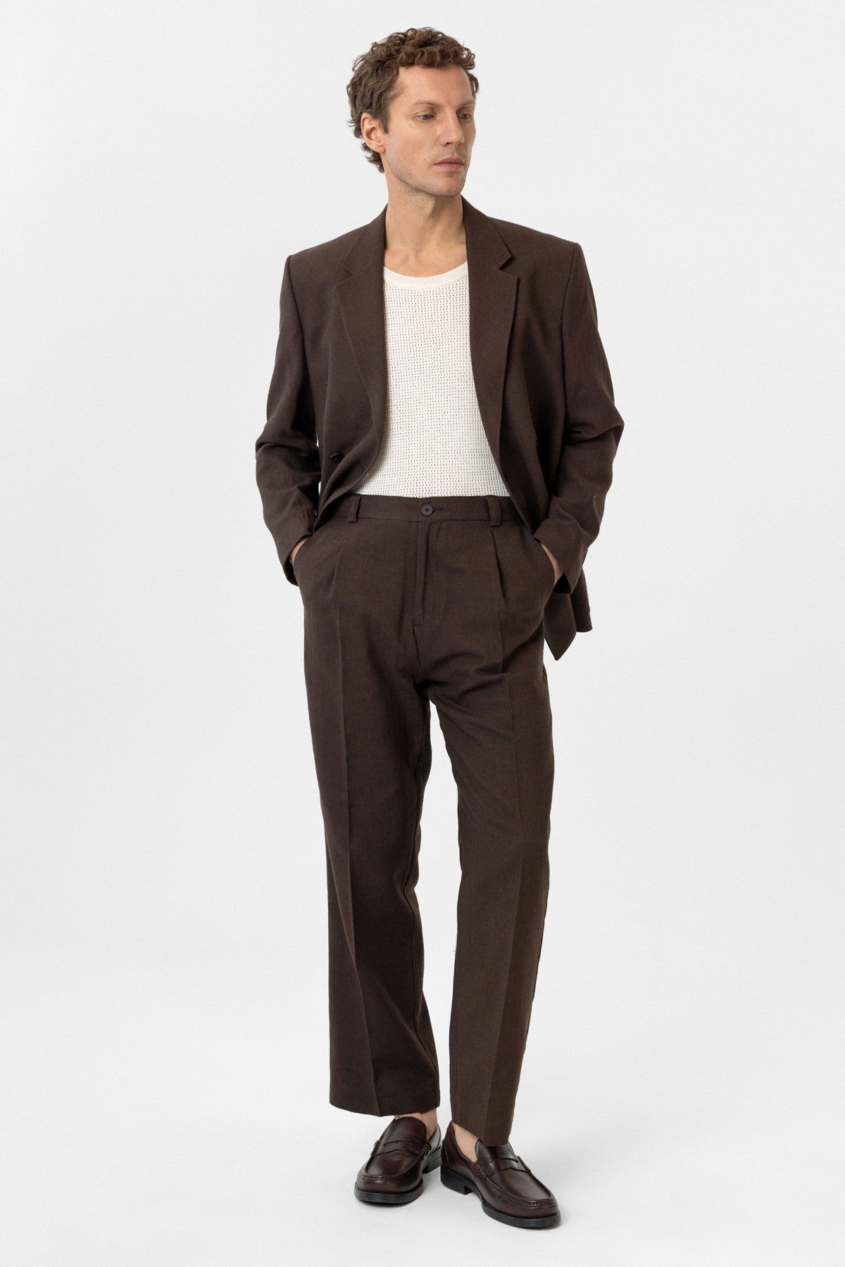 Antioch High-Waisted Men's Linen-Blend Pants