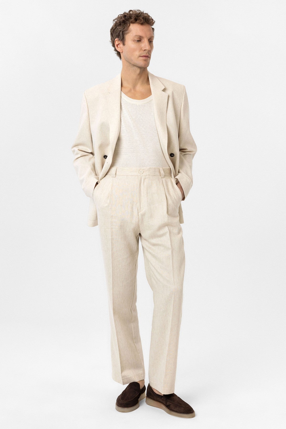 Antioch High-Waisted Men's Linen-Blend Pants