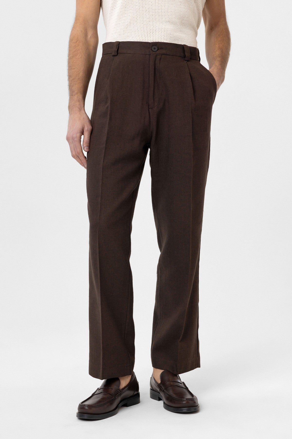 Antioch High-Waisted Men's Linen-Blend Pants